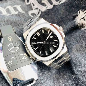 3a Silber 316L Edelstahl Luxus schwarzes Zifferungsdatum Automatische mechanische Bewegung Herren Uhren 5711 Armbanduhren