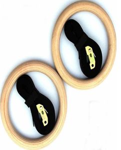 High Quality Wooden 28mm Exercise Fitness Gymnastic Rings Gym Exercise Crossfit Pull Muscle Ups