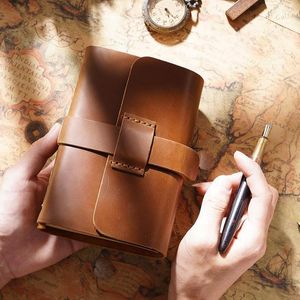 Handmade Genuine Leather Notebook Neutral Vintage Cowhide Notepad Creative Men Sketchbook Diary Wholesale