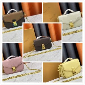 Shoulder Bags Micro Metis Chain Shoulder Bag Mini Messenger Handbag Iconic S-lock clasp Cross Body Flap Monograms Empreinte Leather Pochette