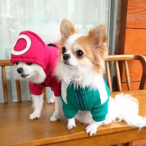 Dog Apparel Pet Korea Game Hoodies Warm Costume Fashion Cat Sweater Clothes Coat Jacket Small Medium Large Squid Clothing