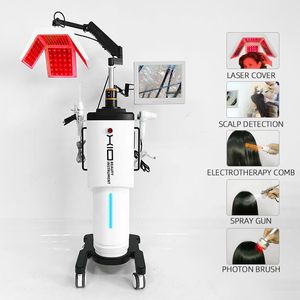 Equipamento de beleza a laser de sal￣o de beleza terapia vermelha Tratamentos de regenharia de cabelo Transplante M￡quina de rebrota de cabelo a laser