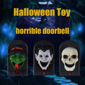 Halloween Toys Toy Witch Doorbell Light Up Eyeball Skeleton Joke terror Thriller Scary Sounds for Party Gift Plastic 220908