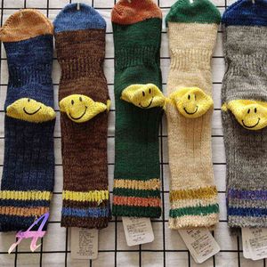 KAPITAL Socks الرجال أزياء الوجه محبوك الجوارب أنبوب متوسط T220804