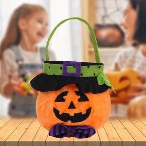 Halloween-Süßigkeitstüten, Geschenkpapier, festliches Partyzubehör, Samt, Kürbis, Geist, runde Handtasche, Süßes oder Saures, Holloween-Packtaschen, Dekor