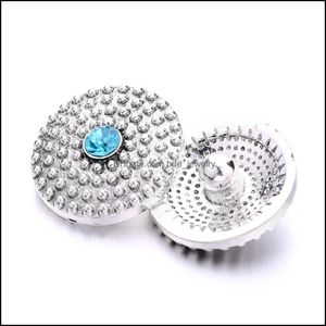 Inne rhinestone Snap Button Komponenty biżuterii Sier Retro 18 mm Metalowe przyciski Snaps Fit Bransoletka Noosa B1220 DHSELL DHSELLER2010 DHD0U
