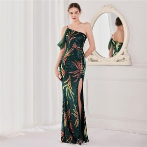 Casual Dresses Handmade Sequins Fairy Socialite Party Evening Dress Sexy Long Toasting