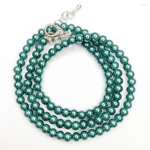 Choker 7 Kolor Nasion Kulki Naszyjnik dla kobiet mody morskiej skorupa perłowa perłowa krótka łańcuch biżuterii Akcesoria 40 cm B501