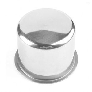 Portador de bebida 2 PCs/conjunto de xícara de aço inoxidável Silver pode acessórios para interiores para o iate de campista de barro marítimo RV