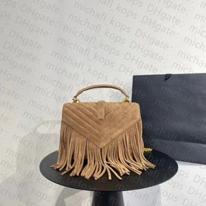 Luxury women bag large capacity handbag fringed frosted cowhide top striped logo simple fashion metal label designer shopping bag 2022