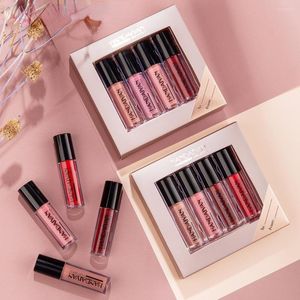 Lip Glosslipstick 4 Sticks Setwater Proof Mattelipstick Set Oil Plumper Lipgloss Glost Lipstick