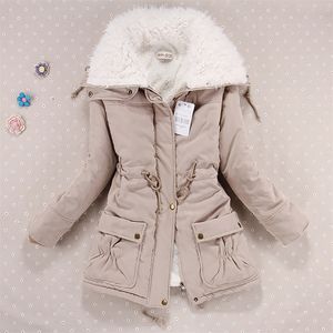 Piumino da donna Parka Giacca invernale da donna Addensato Piumino lungo con cappuccio Cappotto da donna Colletto per capelli slim fit Cappotto imbottito in cotone Cappotto da donna Cappotti 220909