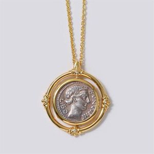 Wholesale gifts for boutiques for sale - Group buy Pendant Necklaces Fashion Jewelry Solid Carved Ancient Roman Coin Necklace Plating K Gold Boutique Gift Whole189Y