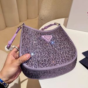 bolsas de grife brilhantes bolsa de ombro Hobos bolsa feminina com strass bolsa fashion bolsa com diamantes nas axilas tamanho 24 cm