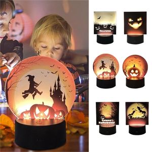 Halloween Spielzeug Dekoration Nachtlicht Fledermaus Hexe Kürbis Tisch LED Lichter USB Lade Party Tischplatte beleuchtet 220908