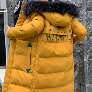 Piumino da uomo Parka Giacca invernale da uomo Lungo Parka Cappotti Autunno Puffer Uomo Soprabito Capispalla Lungo Cappotto impermeabile casual con cappuccio Piumino solido 220909