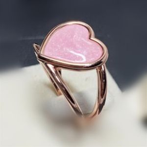 2021 Ny autentisk Sterling Silver Pandora Jewelry Pink Swirl Heart Statement Ring For Fashion Women Engagement Lovers Wedding Ring277C