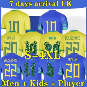 S xl Coutinho Soccer Jersey Men Kids Joue Camiseta de Futbol Paqueta Brazils Neres Football Shirt Jesus Pele Casemiro Brasil MAILLOT