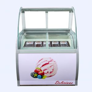 Commercial Ice Porridge Freezer Refrigerator Ice Cream Display Cabinet Large Capacity Popsicle Showcase 200W