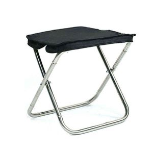 Lägermöbler Aluminiumlegering Portable förvaring Fiske Pall Ultralight Picnic Seat Camping Chair Outdoor Furniture 0909