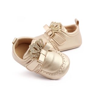 Yenidoğan ilk yürüyüşçü bebek ayakkabıları bebek toddler prenses taç botları kız patik ayakkabıları prewalkers