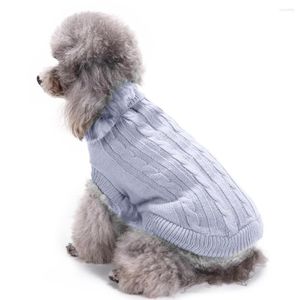 Dog Apparel Small Medium Warm Sweaters Teddy Golden Retriever Winter Solid Color Knitte Sweater Coat For Home Pet Outdoor Supplies