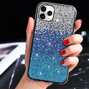 Custodie per telefoni con diamanti con strass per iPhone14 11 12 13 /Pro/Max/Promax/Xr/Xsmax/6 7 8/plus Custodia per cellulare con gradiente colorato