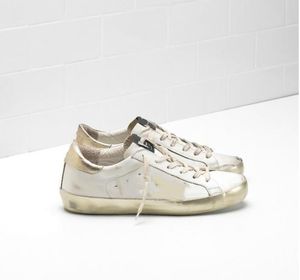 Scarpe da ginnastica classiche di design Scarpe casual di nuova uscita Marchio Super Star Paillettes dorate Bianche Do-Old Dirty Shoe YTE