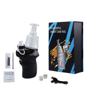 E Cigarro Kits Poderoso Inteligente Portátil Hookah Dab Rig Kit de Fixação de Vidro Erva Seca Enail Wax Vaporizadores Água Bong Cachimbo de Fumar