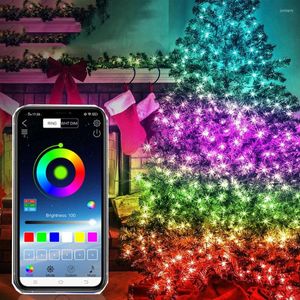 Strings Thrisdar 10/20M Smart Led Fariy String Lights Bluetooth App Controlled Twinkle Garland Light per la decorazione della camera da letto dell'albero di Natale