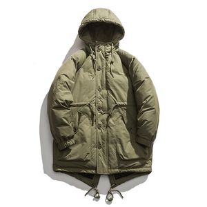 Men's Down Down Parkas Winter algodão acolchoado jaqueta com capuz masculino de trabalho ao ar livre Camping acampamento solto de comprimento médio de comprimento médio My16 220909