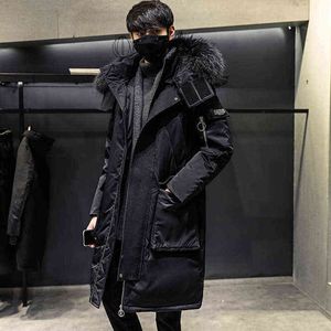 Men's Down Parkas Jacket Men Popular Tooling Windproof Hight Quality Warm Long Winter Coat New Fashion Wear Y22