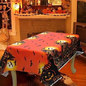 Parti Dekorasyonu Cadılar Bayramı masa örtüsü balkabağı plastik masa kapağı festivali ev dekor etkinliği 220908