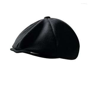 Basker handgjorda med blad mäns svarta sboy cap casual kvinnor vår höst vintage för män blm341
