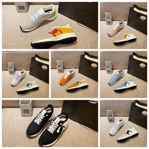 Moda Top Designer Shoes cuero real Lona hecha a mano Multicolor Gradient Technical sneakers mujer famoso zapato Entrenadores por marca S169 03