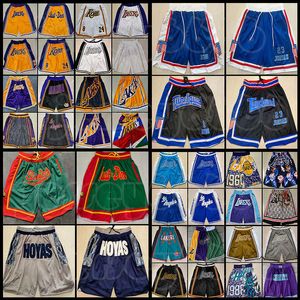 Men Mesh Drużyna Po prostu don zszywana twarz NCAA 1 23 Wolverines Czarne niebieskie spodenki do koszykówki Pockets Mitchell Ness 8 24 Black Mamba Western Hip Pop.