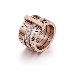 Wholesale wedding ring fashion for sale - Group buy Luxurious Designer for Woman Ring Zirconia Engagement Titanium Steel Love Wedding Rings Silver Rose Gold Fashion jewelry Gifts Wom294V2455