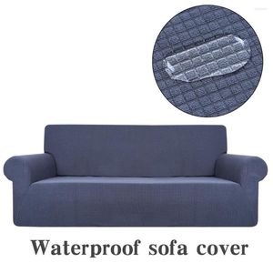 Tampa de cadeira Soild elástico Slipcovers Slipcovers à prova d'água Capa de sofá integral com tudo incluído, toalha seccional para conselhamento secional resistente