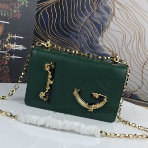 Bolso bandolera para mujer, bolso cruzado de alta calidad, bolso de hombro de cuero genuino, cartera con cadena chapada en oro con solapa, calidad 2022