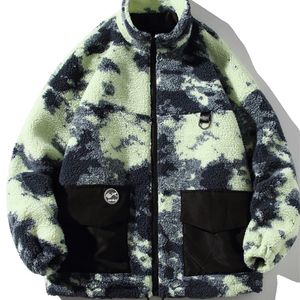 Piumino da uomo Parka Una Reta Tie Dye Cappotto invernale da uomo in lana di agnello Parka Cappotto sciolto da uomo Abbigliamento Grano in pile Cappotto da uomo spesso 220909