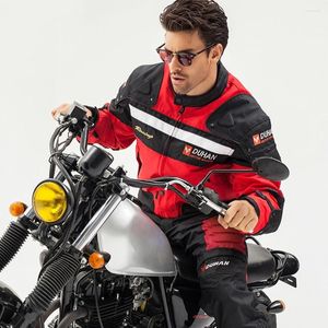 Giacche da corsa DUHAN Giacca da moto Uomo Tute da motocross Pantaloni Moto Equipaggiamento protettivo Armatura Abbigliamento Equitazione