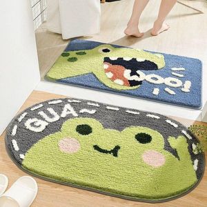 Carpets Cartoon Animal Sand Scraping Door Entrance Welcome Mat Hallway Bath Nonslip Rug Dust Removal Carpet Wire Loop Footpad Doormat