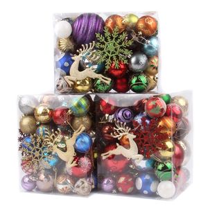 Decora￧￵es de Natal 60-70 PCs Cada barril pl￡stico Bolas de Natal Brilhas brilhantes