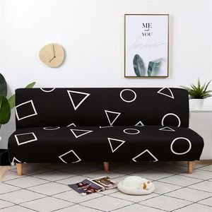 Camas de cadeira Spandex Sofá Bed sem apoio de braço dobrável e elástica de capa para sala de estar decoração de casa moderna 220906