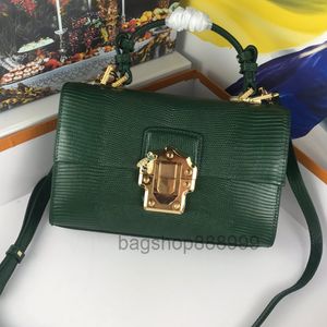 Frauen Messenger Schulter Tasche Qualität Klappe Gold Schnalle Umhängetaschen High-End-Import Leder Eidechse Muster Handtasche 2022 qualität