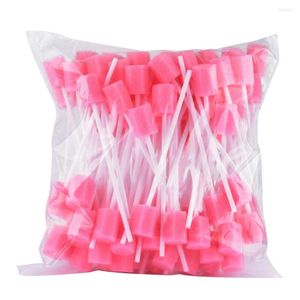 Makeup Sponges 100pcs Disposable Sponge Swab Tooth Cleaning Mouth Swabs With Stick Head Cleaner