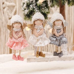 Jul Angel Doll Christmas Tree Pendants Noel Deco Nytt år 2023 Gifts Xmas Dekorationer för Home Navidad 2022 Natal Ornament WLL1659