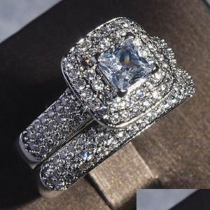 Bröllopsringar kvinnor ring is ut löfte damengagemang prinsessan klipper ringar för kvinna droppleverans 2021 smycken bdehome dhuaz