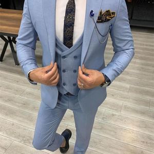 Męskie garnitury Blazers 3 sztuki garnitury męskie Slim Fit Peaked Lapel One Button Wedding Tuxedos PROM MAN BLAZER KURTHTPANTSVEST 220909