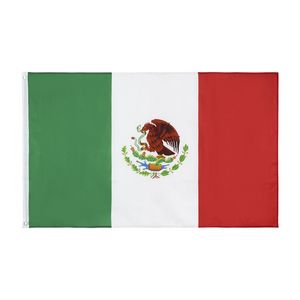 3x5 fts 90x150cm MX Mex mexicanos bandeira mexicana do M￩xico Bandeiras de banner de costura dupla